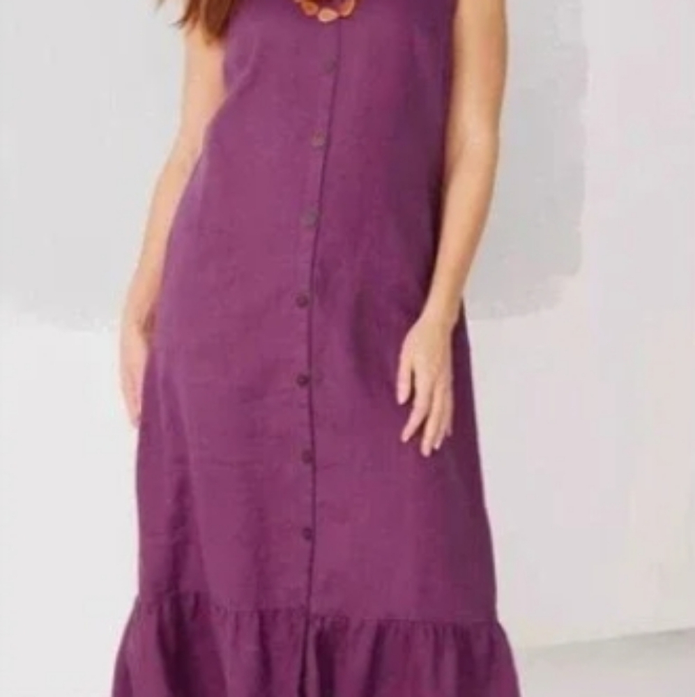 Button front long skirt